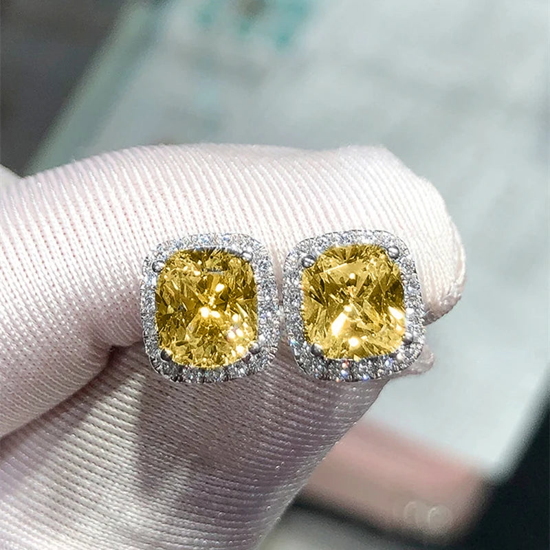 Pendientes de Tuerca de Lujo con Zirconia - Diseño Exquisito CAOSHI