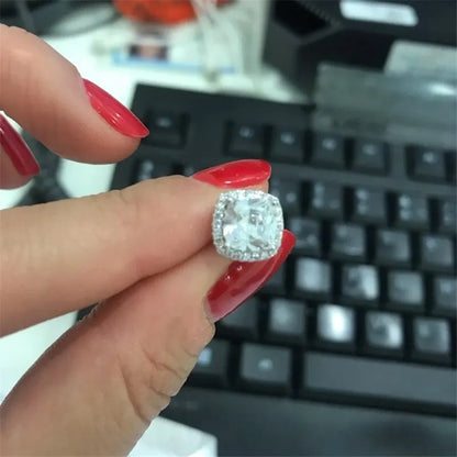 Pendientes de Tuerca de Lujo con Zirconia - Diseño Exquisito CAOSHI