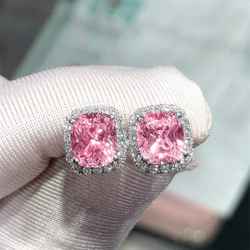 Pendientes de Tuerca de Lujo con Zirconia - Diseño Exquisito CAOSHI