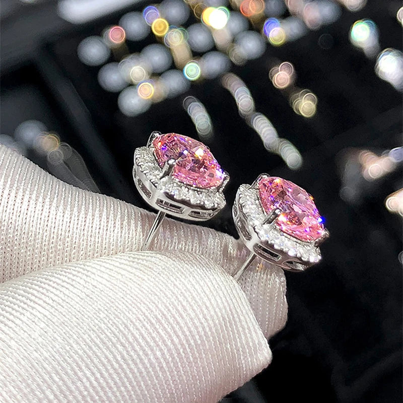 Pendientes de Tuerca de Lujo con Zirconia - Diseño Exquisito CAOSHI