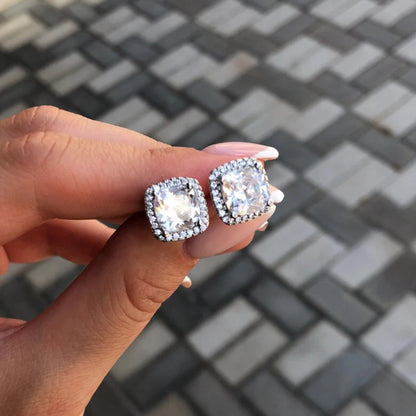 Pendientes de Tuerca de Lujo con Zirconia - Diseño Exquisito CAOSHI