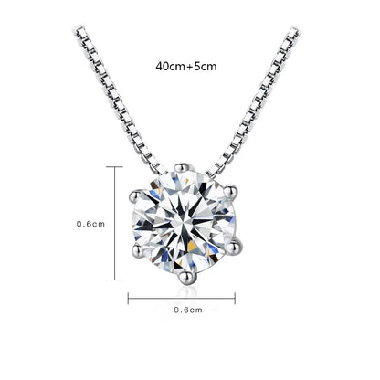 Collar Plata 925 con Zircón y Cadena Box - Joya Fina