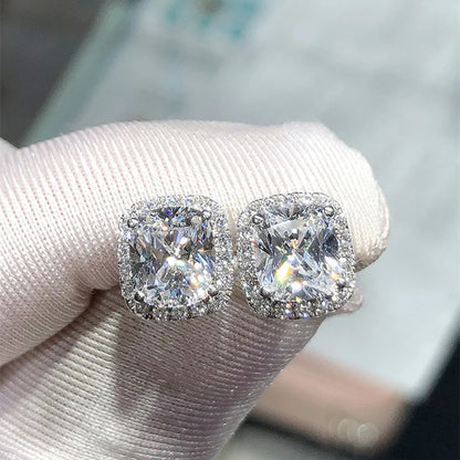 Pendientes de Tuerca de Lujo con Zirconia - Diseño Exquisito CAOSHI