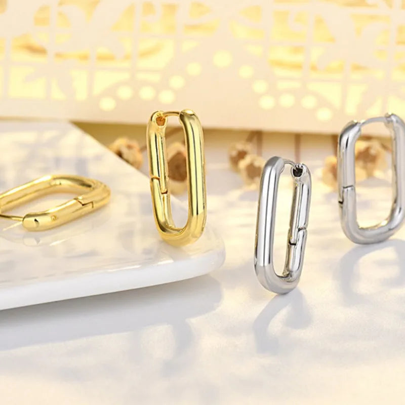 Pendientes Aro Gold Filled con Zircón - Unisex