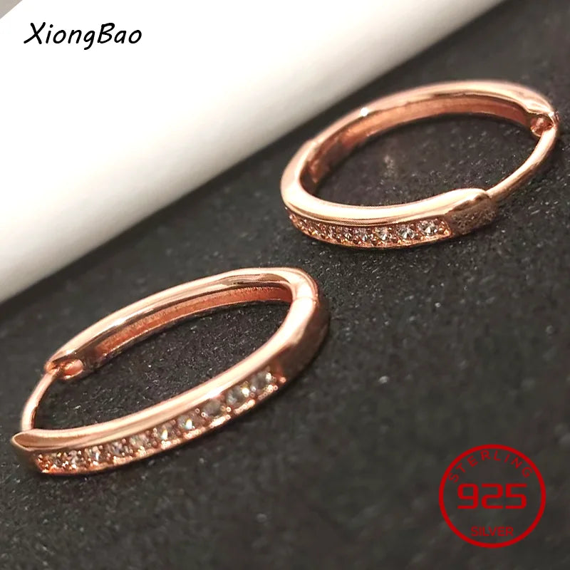 Pendientes de Aro con Zircón Cuadrado Dorado - Plata 925