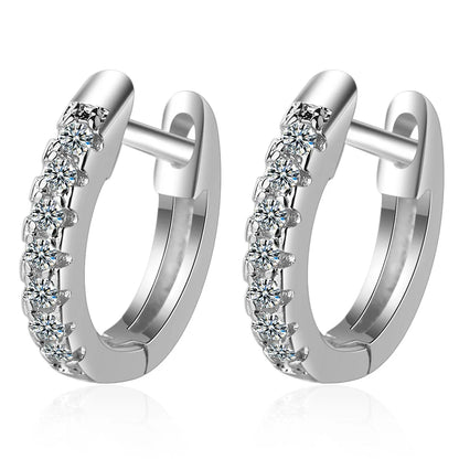 Pendientes de Aro con Zircón Cuadrado Dorado - Plata 925