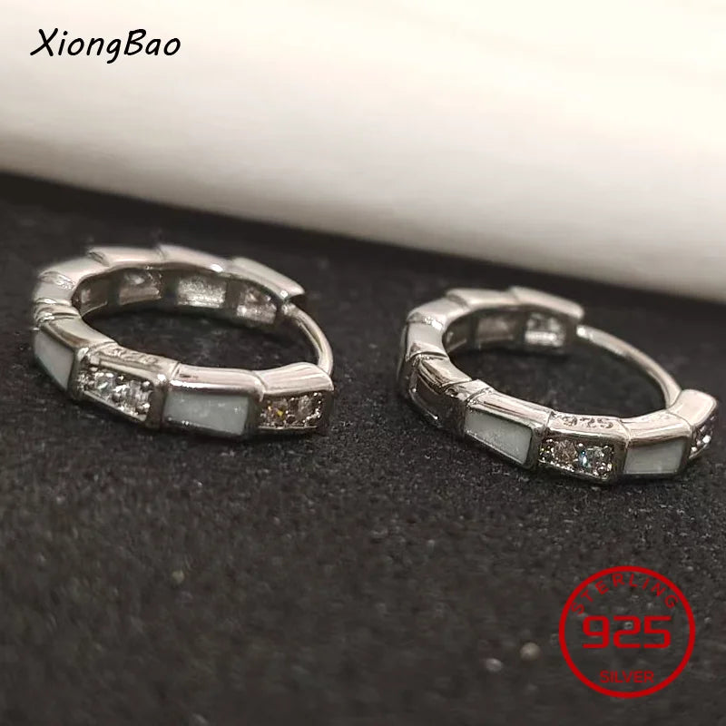 Pendientes de Aro con Zircón Cuadrado Dorado - Plata 925