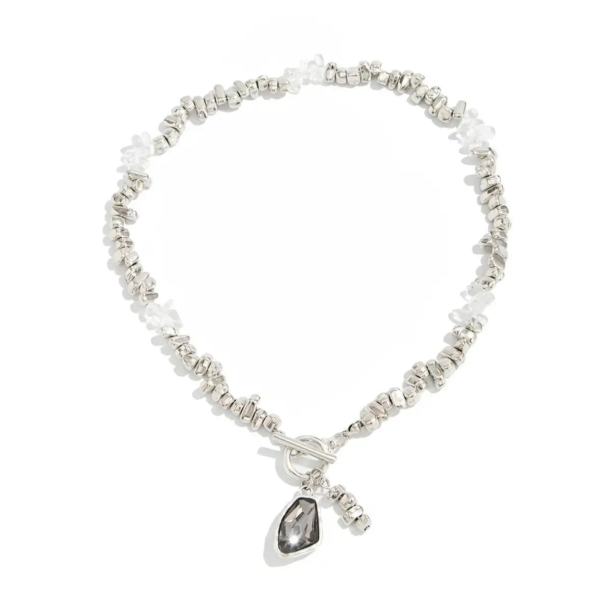 Collar Choker Negro con Rhinestone - Estilo Retro