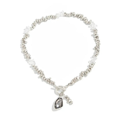 Collar Choker Negro con Rhinestone - Estilo Retro