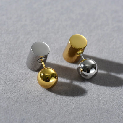 Pendientes Geométricos Oro 18K y Plata 925 - BELLAS