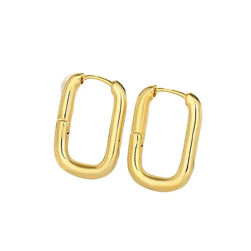 Pendientes Aro Gold Filled con Zircón - Unisex