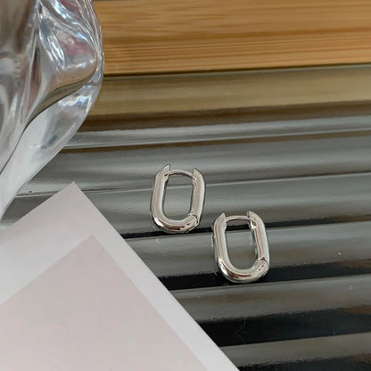 Pendientes Aro U Dorado Estilo Urbano - Zinc Chapado