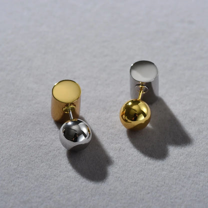 Pendientes Geométricos Oro 18K y Plata 925 - BELLAS